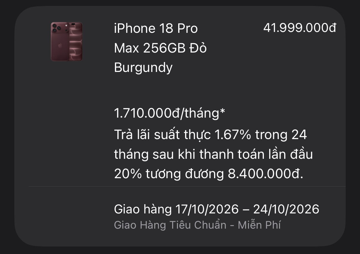 Nghịch lý iPhone 18 Pro series tại Việt Nam sau 1 tuần: Pro Max “cháy hàng”, có bản bị hét chênh 5 triệu, bản Pro lại nằm đầy cửa hàng- Ảnh 2.