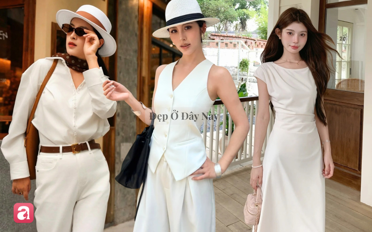 Diện cả c&acirc;y đồ trắng: B&iacute; k&iacute;p l&ecirc;n đồ đơn giản m&agrave; sang chuẩn "old money" cho n&agrave;ng c&ocirc;ng sở- Ảnh 1.