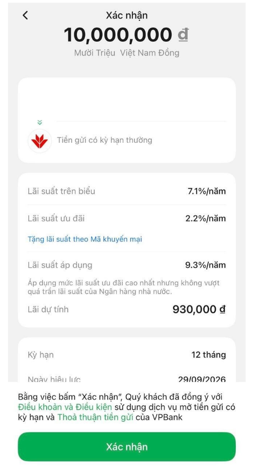 Ng&acirc;n h&agrave;ng tư nh&acirc;n nhiều tiền gửi nhất Việt Nam trả l&atilde;i tới 9,3%/năm cho số tiền từ 10 triệu đồng- Ảnh 2.