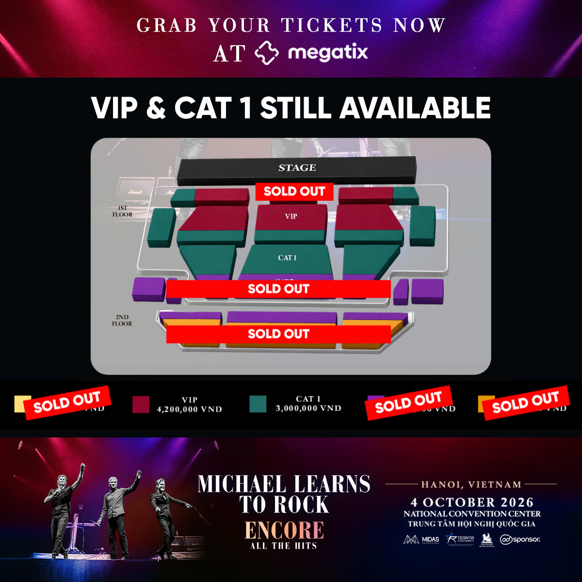 Chỉ c&ograve;n Vip v&agrave; Cat 1: V&eacute; Encore: All The Hits của Michael Learns To Rock đang cạn nhanh - Ảnh 1.