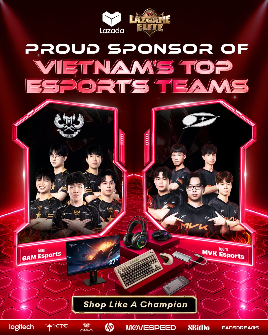 Đ&aacute;nh dấu cột mốc s&aacute;t c&aacute;nh c&ugrave;ng GAM & MVK Esports, Lazada mở tiệc ưu đ&atilde;i tại LazGame Elite l&ecirc;n đến 50% d&agrave;nh cho c&aacute;c gamer - Ảnh 1.