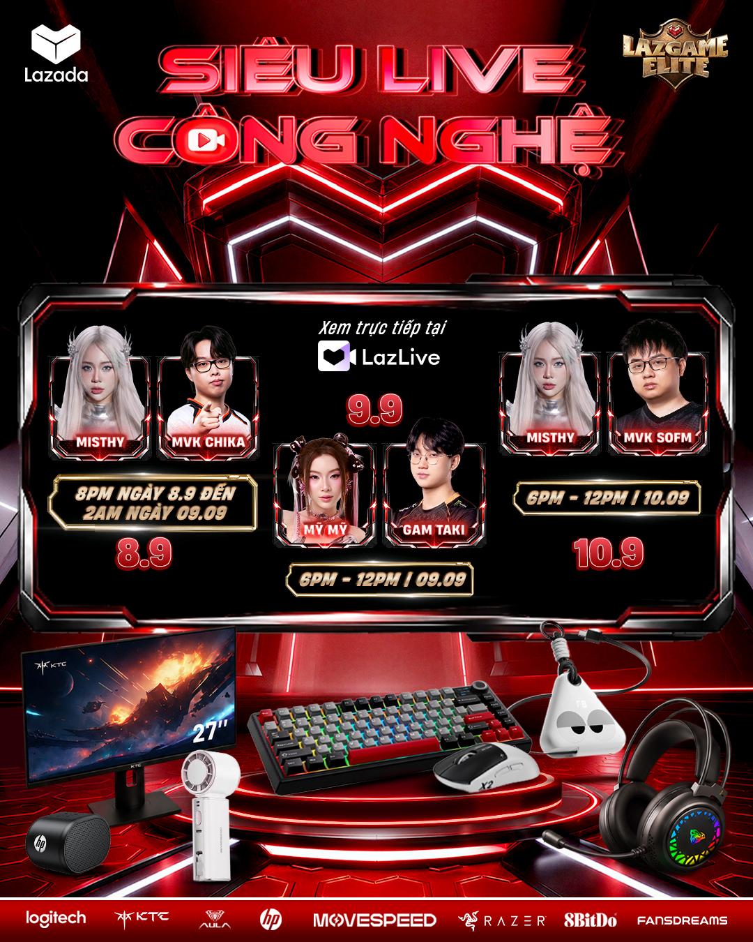Đ&aacute;nh dấu cột mốc s&aacute;t c&aacute;nh c&ugrave;ng GAM & MVK Esports, Lazada mở tiệc ưu đ&atilde;i tại LazGame Elite l&ecirc;n đến 50% d&agrave;nh cho c&aacute;c gamer - Ảnh 2.