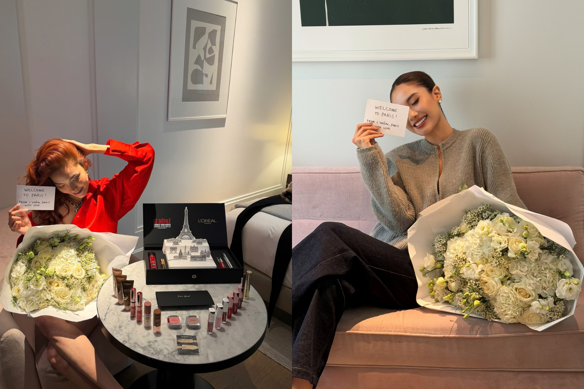 Si&ecirc;u mẫu Lan Khu&ecirc; c&ugrave;ng Hoa hậu Nguyễn Ho&agrave;ng Phương Linh mang tinh thần Ch&iacute;nh Nữ đến Le D&eacute;fil&eacute; L&rsquo;Or&eacute;al Paris - Ảnh 1.