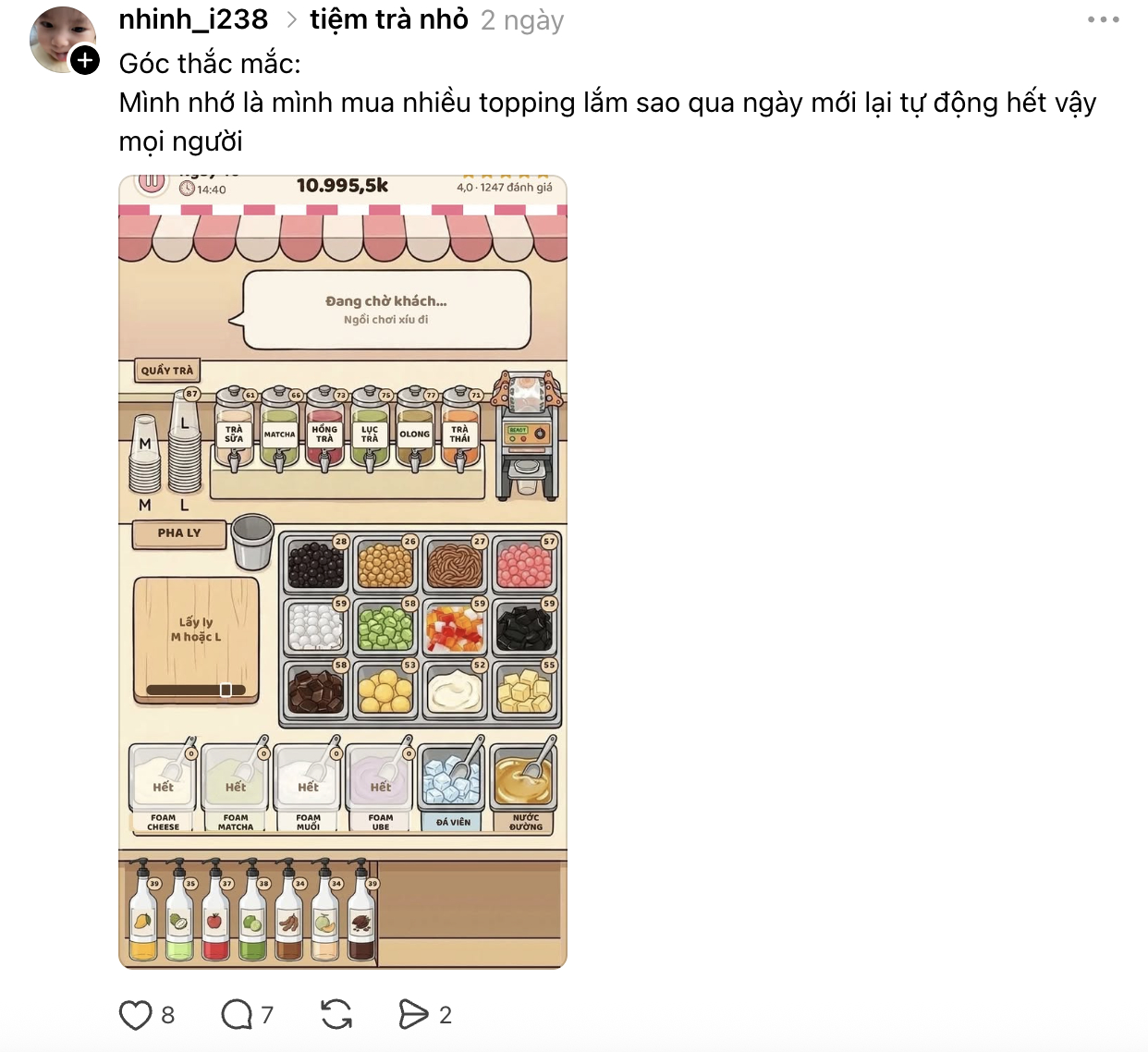 Đi l&agrave;m 8 tiếng full Chủ nhật, l&ecirc;n game l&agrave;m &ldquo;chủ tịch&rdquo;: Trend b&aacute;n tr&agrave; sữa, c&aacute; vi&ecirc;n chi&ecirc;n, chạy tiệm m&igrave; cay đang hot - Ảnh 1.