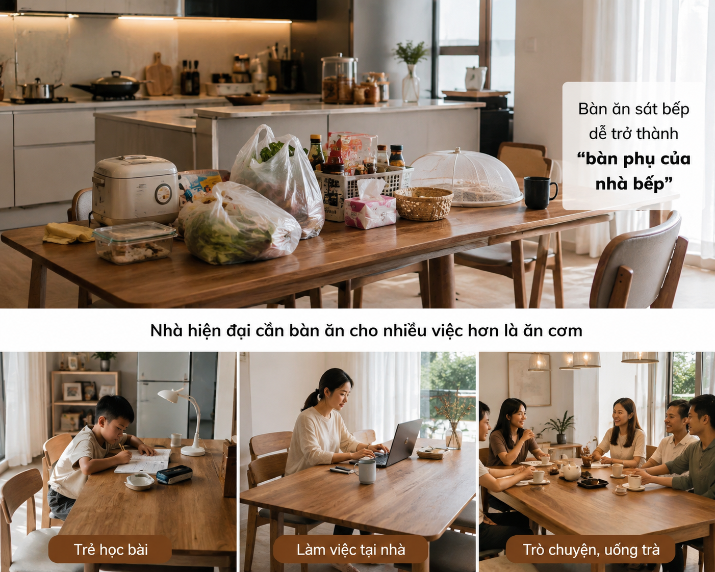 Vì sao nhiều người không còn đặt bàn ăn sát bếp? 5 lý do khiến cách bố trí quen thuộc dần thay đổi- Ảnh 3.