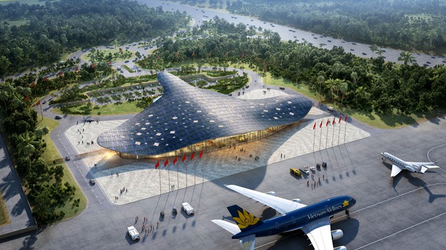 Việt Nam sắp ho&agrave;n th&agrave;nh c&ocirc;ng tr&igrave;nh VIP để đ&oacute;n c&aacute;c nguy&ecirc;n thủ: S&agrave;n 8.500m2, d&ugrave;ng lượng nh&ocirc;m tương đương hơn 150 tấn, m&aacute;i được v&iacute; như &ldquo;đại b&agrave;ng biển bằng th&eacute;p&rdquo;- Ảnh 6.