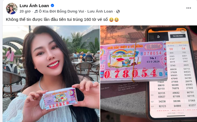 Nữ ca sĩ qu&ecirc; Ki&ecirc;n Giang tr&uacute;ng 160 tờ v&eacute; số- Ảnh 1.