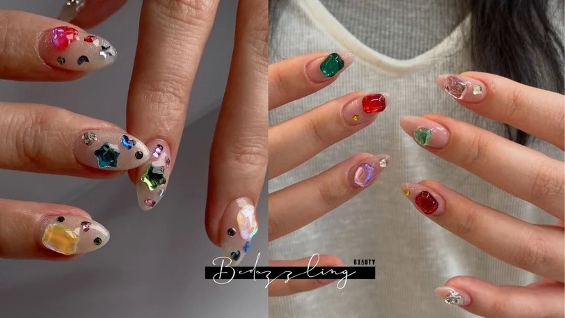 M&oacute;ng đ&iacute;nh đ&aacute; m&agrave;u đang g&acirc;y sốt: 6 c&aacute;ch biến bộ nail lấp l&aacute;nh th&agrave;nh điểm nhấn c&oacute; gu- Ảnh 1.