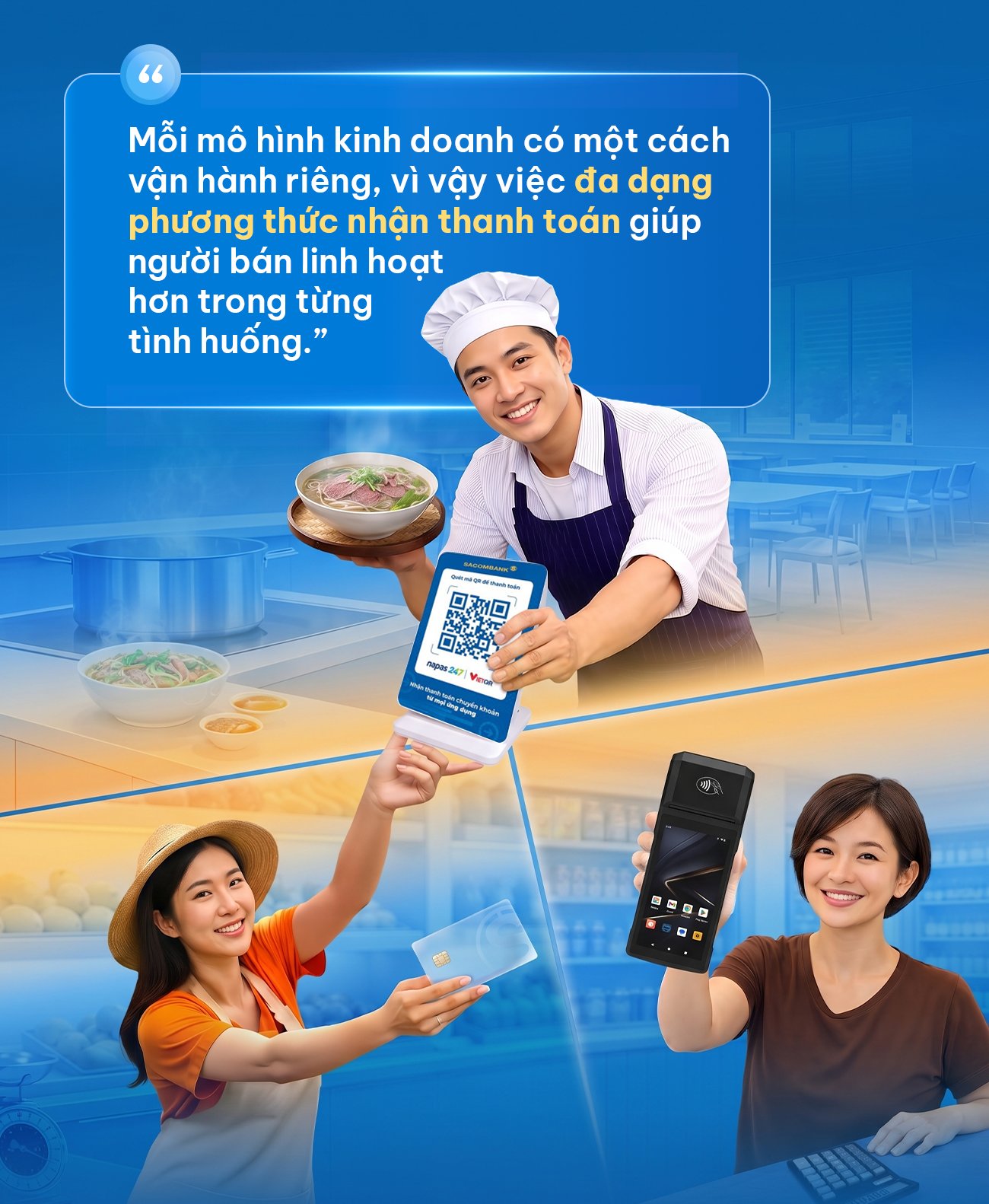 Điện thoại trong tay, linh hoạt nhận thanh to&aacute;n c&ugrave;ng SACOMBANK PAY - Ảnh 2.