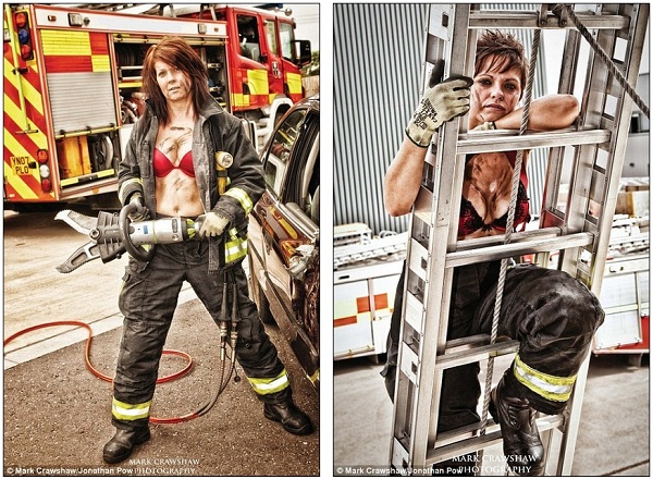 Những lính cứu hỏa xinh đẹp cởi áo chụp ảnh  3