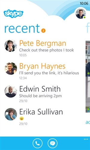 Skype ra mắt phiên bản thử nghiệm trên Windows Phone 8 2