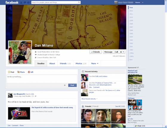 Facebook chuẩn bị thay đổi giao diện Timeline 2