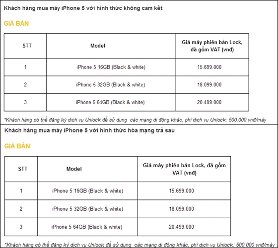 iPhone 5 chính thức phân phối tại Việt Nam với giá từ 15,7 triệu đồng 3