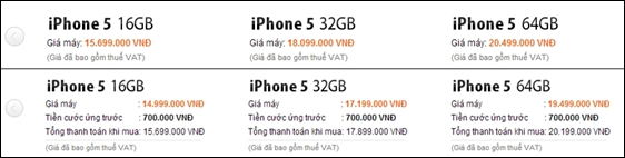 iPhone 5 chính thức phân phối tại Việt Nam với giá từ 15,7 triệu đồng 4