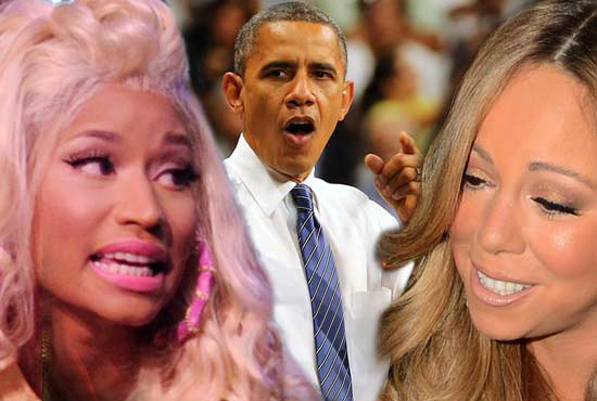 Tổng thống Obama "giảng hòa" Mariah và Nicki 