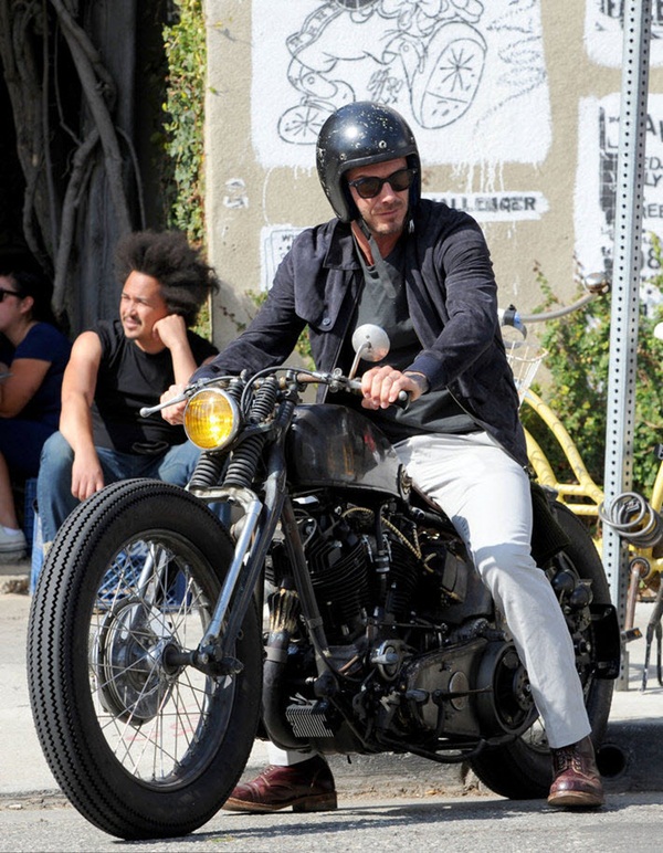 Beckham bụi bặm trên mô tô hàng khủng
