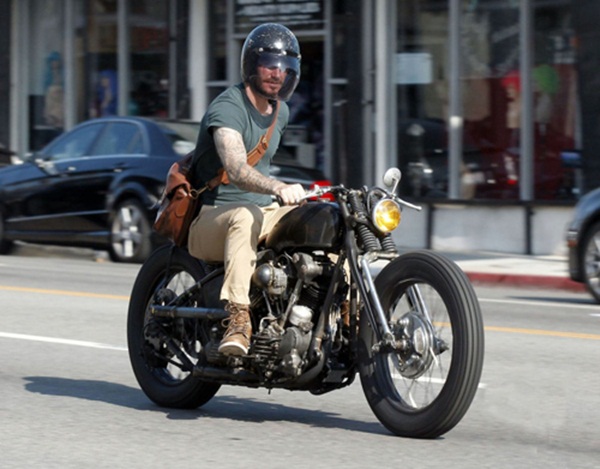 Beckham bụi bặm trên mô tô hàng khủng