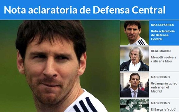 "Defensa Central" phải công khai xin lỗi Messi 2