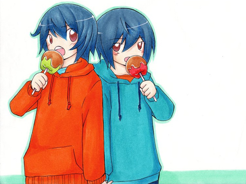 Anh em sinh đôi trong anime thể hiện sự đoàn kết và tình yêu vô bờ bến. Hãy xem ngay hình ảnh này để cảm nhận được tình anh em đầy ngọt ngào và đáng yêu của hai nhân vật!