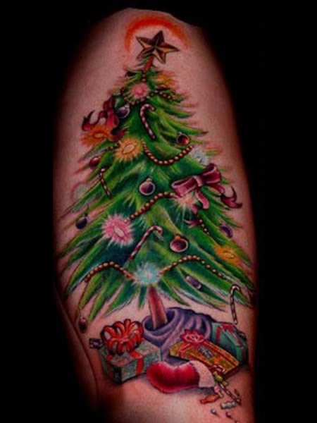 Hình xăm dán giáng sinh tattoo noel phát sáng 10x6cm quà tặng kèm