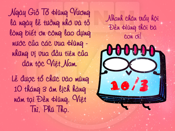 Fun facts về Giỗ Tổ Hùng Vương: Tìm hiểu thêm về lễ giỗ tổ Hùng Vương với những fun facts thú vị về ngày nghỉ quan trọng này! Bạn có biết rằng lễ này được tổ chức mỗi năm vào ngày 10 tháng 3 âm lịch? Hay rằng trước khi trở thành vua, Hùng Vương là một ngư dân? Hãy xem hình ảnh và tìm hiểu thêm về lễ giỗ tổ Hùng Vương một cách thú vị và thú vị.