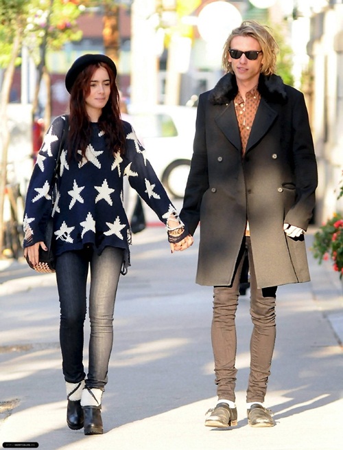 Mix đồ ng&agrave;y lạnh phong c&aacute;ch v&agrave; nhanh gọn như Lily Collins 33