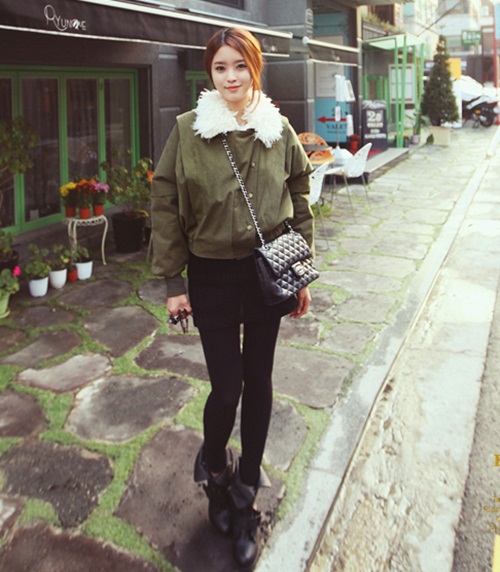 Học Jiyoung - KARA c&aacute;ch "mix&match" &aacute;o ấm cho m&ugrave;a lạnh 8
