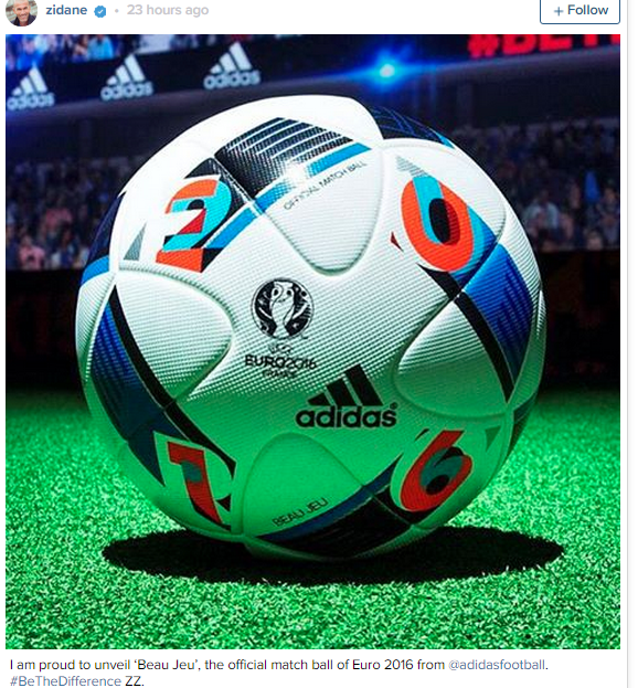 Adidas chính thức giới thiệu trái bóng đẹp mê hồn cho Euro 2016