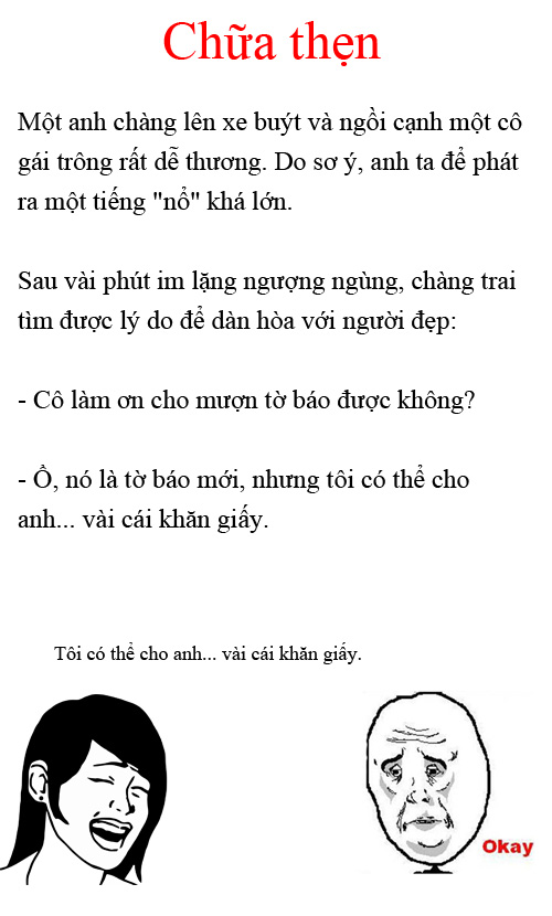 [Truyện cười] Chữa thẹn