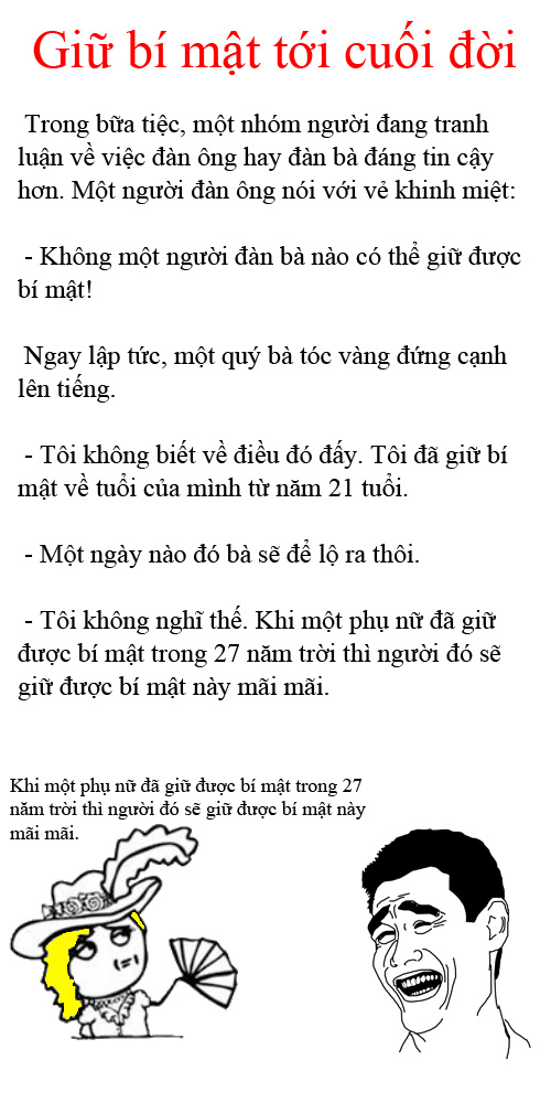 [Truyện cười] Giữ bí mật tới cuối đời 1