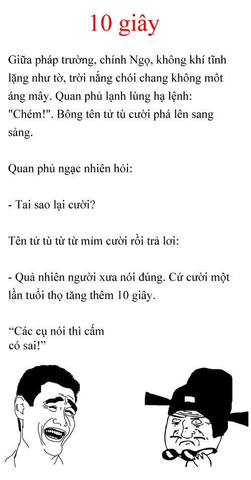 [Truyện cười] 10 giây 1