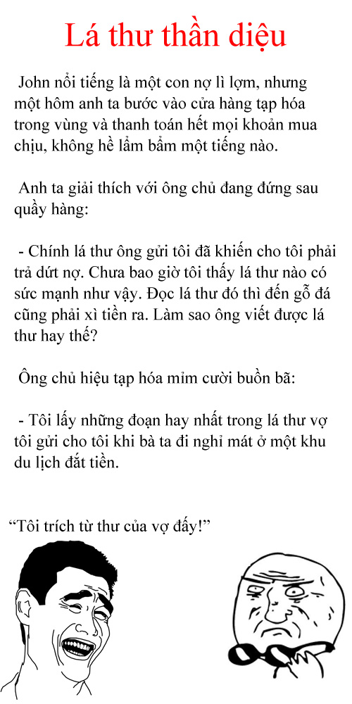 [Truyện cười] Lá thư thần diệu 1