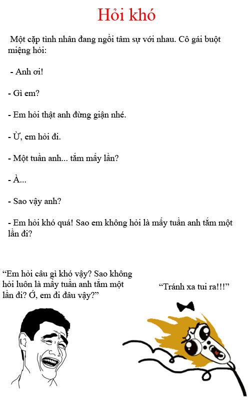 [Truyện cười] Hỏi khó 1