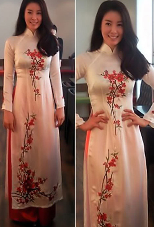 Những sao ngoại "nịnh" fan Việt bằng áo dài, nón lá 17