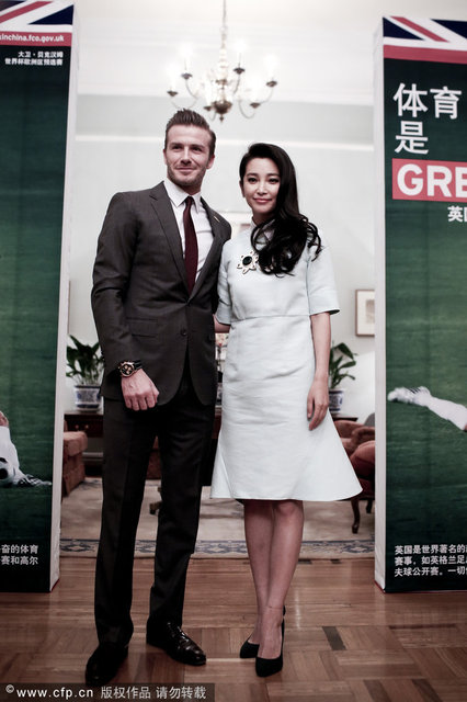 Lý Băng Băng khoe sắc rạng ngời bên David Beckham 2