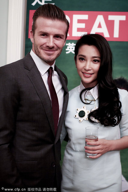 Lý Băng Băng khoe sắc rạng ngời bên David Beckham 7