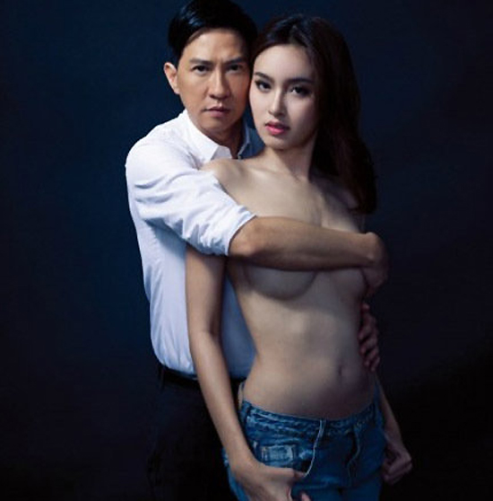 Trương Gia Huy ôm chặt ngực của "mỹ nhân chuyển giới" Nong Poy 1
