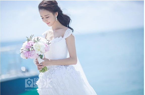 Ngất ngây ảnh cưới tuyệt đẹp của "tiểu hoa đán" Đồng Lệ Á 5