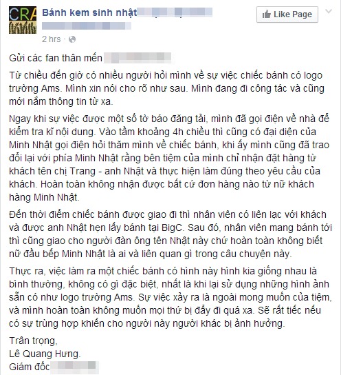 Minh Nhật l&ecirc;n tiếng kh&eacute;o l&eacute;o về chiếc b&aacute;nh g&acirc;y tranh c&atilde;i 2