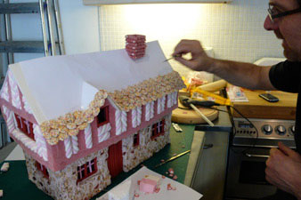 Nuốt nước bọt trước tranh phong cảnh l&agrave;m từ đồ ăn 6