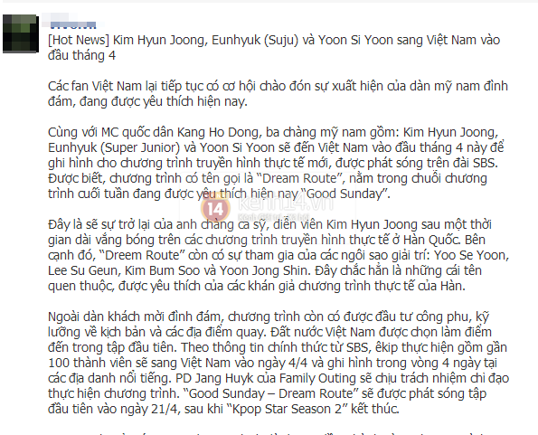 Rộ tin Kim Hyun Joong, Eunhyuk (Suju) sẽ sang Việt Nam vào tháng 4 3