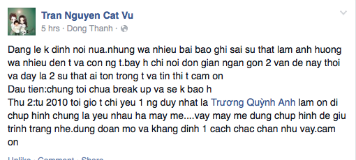 Tim: Không bao giờ chia tay và chỉ yêu một mình Trương Quỳnh Anh 1