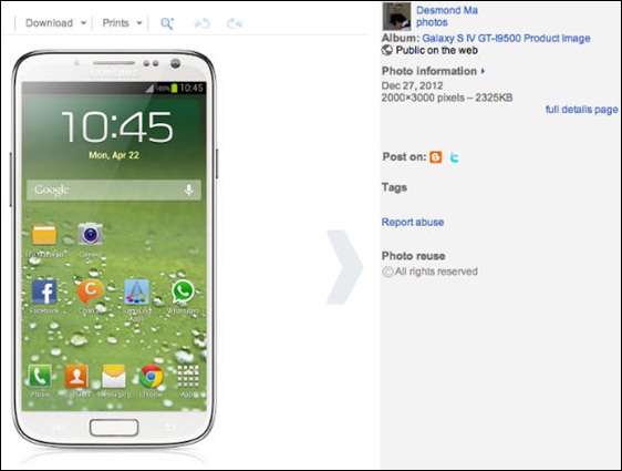 Lộ diện hình ảnh chụp từ Samsung Galaxy S IV 6