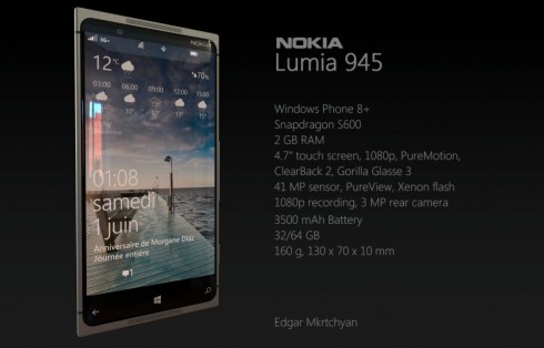 Bản thiết kế smartphone Lumia 945 đẹp mắt 5