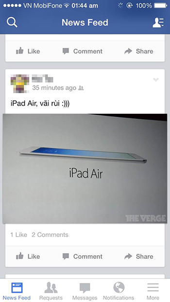 Cư dân Facebook "phát cuồng" vì iPad Air 4