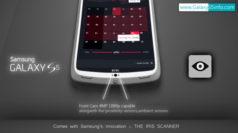 Bản thiết kế Galaxy S5 cong, nhận diện mắt 2