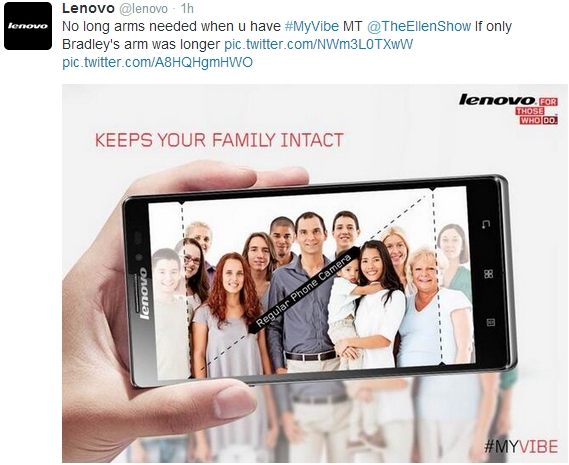 Lenovo "chọc hụt" tấm ảnh kỉ lục của Samsung 2