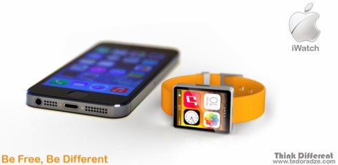 Bản thiết kế iWatch dạng... iPod Nano si&ecirc;u mỏng 1