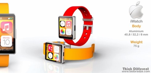 Bản thiết kế iWatch dạng... iPod Nano siêu mỏng 5