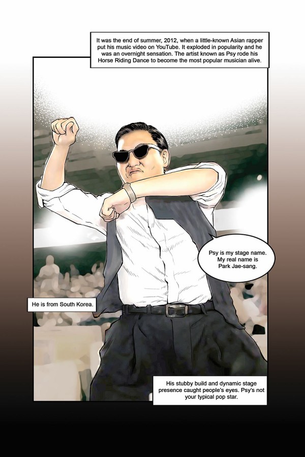 Psy trở thành anh hùng trong truyện tranh 3